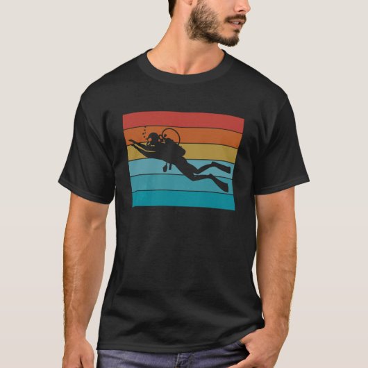 Vintager Tauchgang Retro Dive T-Shirt (Vorderseite)