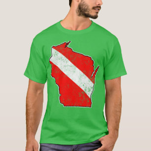 Vintager Tauchgang Wisconsin Scuba Diving Staat Ka T-Shirt