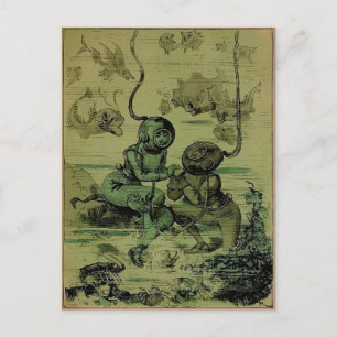 Vintager Tauchvorschlag Postkarte