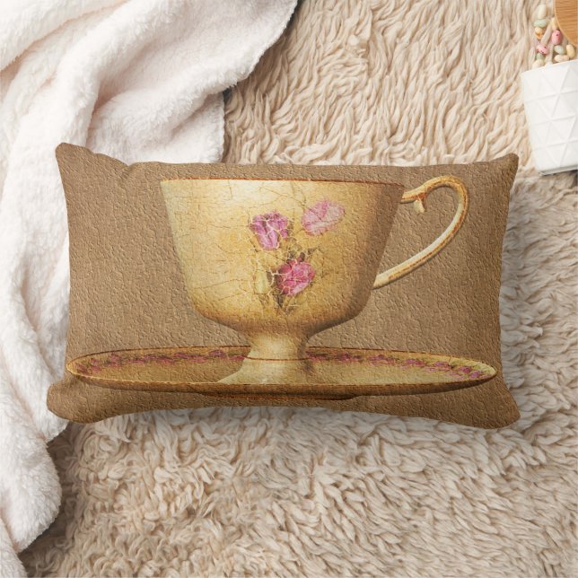 Vintager Teacup Lendenkissen (Decke)