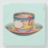VINTAGER TEACUP STONE-UNTERSETZER STEINUNTERSETZER (Vorderseite)