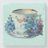 VINTAGER TEACUP STONE-UNTERSETZER STEINUNTERSETZER (Vorderseite)