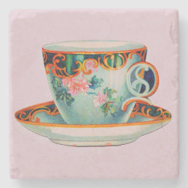 VINTAGER TEACUP STONE-UNTERSETZER STEINUNTERSETZER
