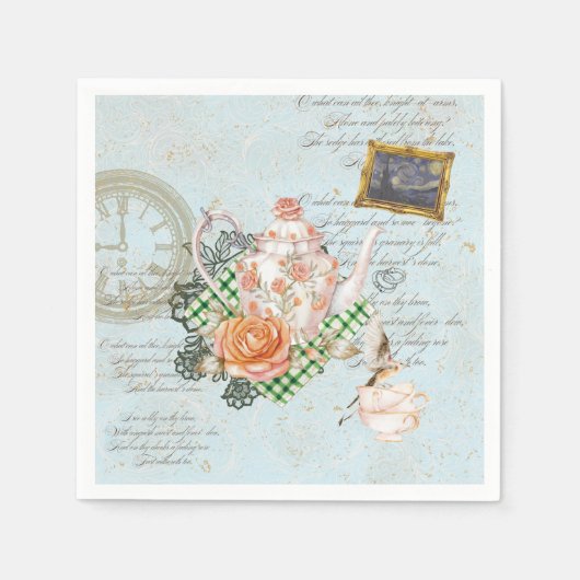 Vintager Teapot Serviette (Vorderseite)