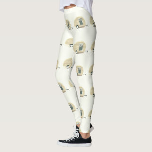 Vintager Teardrop-Anhänger Sinti und Roma Caravan Leggings