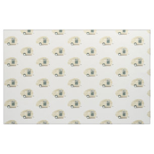 Vintager Teardrop-Anhänger Sinti und Roma Caravan Stoff