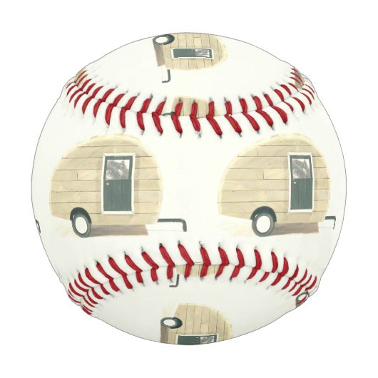 Vintager Teardrop-Camper Baseball (Rückseite)