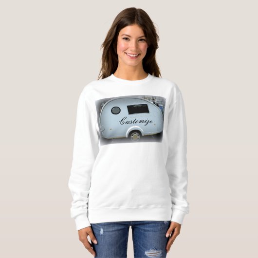 Vintager Teardrop-Camper Sweatshirt (Vorne ganz)
