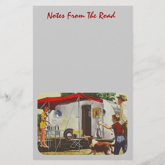 Vintager Teardrop eingemachtes Briefpapier (Vorderseite)