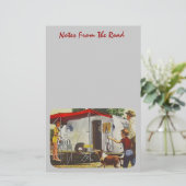 Vintager Teardrop eingemachtes Briefpapier (Stehend Vorderseite)