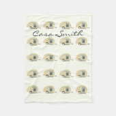 Vintager Teardropanhänger-Sinti und Romawohnwagen Fleecedecke (Vorderseite)