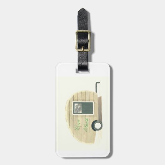 Vintager Teardropanhänger-Sinti und Romawohnwagen Gepäckanhänger (Vorderseite vertikal)