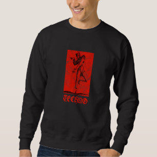 Vintager Techno Devil Club Rave Analog Dj Acid Hou Sweatshirt
