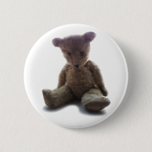 Vintager Teddy-Bär Button (Vorderseite)