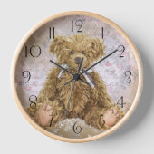 Vintager Teddy Bär Uhr (Vorderseite)
