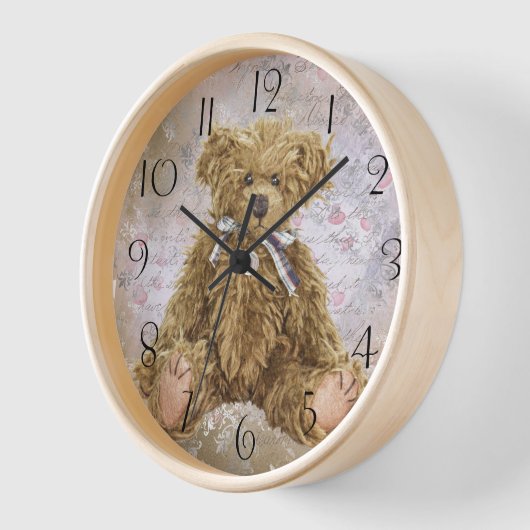 Vintager Teddy Bär Uhr (Winkel)