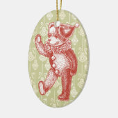 Vintager Teddy Bären-Ornament Keramikornament (Links)