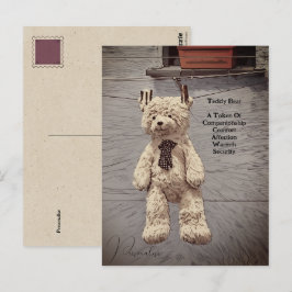 Vintager Teddy Bären-Symbolismus Zitat Niedlich Postkarte