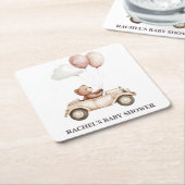 Vintager Teddy Bear Car Baby Dusche Untersetzer (angewinkelt)