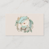 Vintager Teddy Bear Niedlich Babydusche Windelwann Begleitkarte (Rückseite)