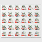 Vintager Teddy Bear und Puppen Weihnachten Geschenkpapier (Flach)