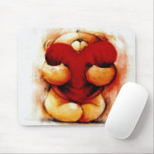 Vintager Teddy mit Herzen Mousepad (Mit Mouse)