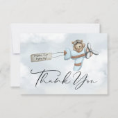 Vintager Teddybär Danke Karte (Vorderseite)