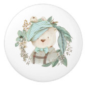 Vintager Teddybär Keramikknauf (Vorderseite)