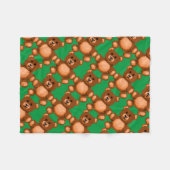 Vintager Teddybär - Pixel Art Fleecedecke (Vorderseite (Horizontal))