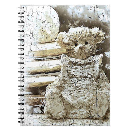 Vintager Teddybär und Bücher (Vorderseite)