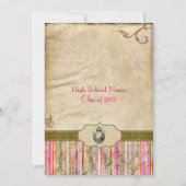 Vintager Tee-Abschluss Einladung (Rückseite)