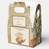 Vintager Tee | Aquarellblütendusche Geschenkschachtel (Geöffnet)