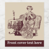 Vintager Tee aus schönen Damengetränken Weinetikett (Einzelnes Label)