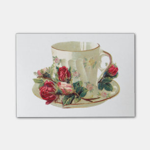 Vintager Tee-Cup Post-it Klebezettel
