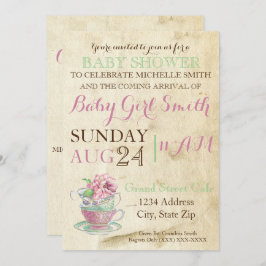 Vintager Tee Einladung