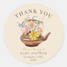 Vintager Tee | Floral Baby Dusche Gefallen