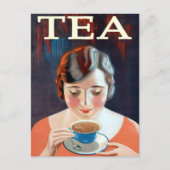 Vintager Tee macht alles besser Postkarte (Vorderseite)