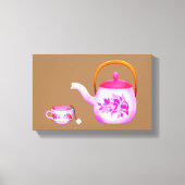 Vintager Tee-Tee-Party Leinwanddruck (Vorderseite)