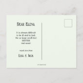 Vintager Tee und Rose werden bald gut Postkarte (Rückseite)