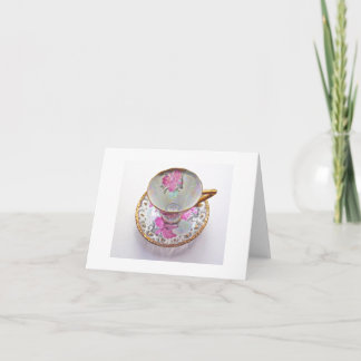 Vintager Teecup-Blank-Note-Card, vielen Dank Dankeskarte