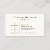 Vintager Teecup Visitenkarte (Rückseite)