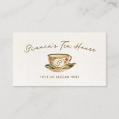 Vintager Teecup Visitenkarte (Vorderseite)
