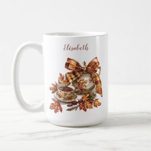 Vintager Teekessel Karierte Multifunktionsleisten- Kaffeetasse (Links)