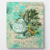 Vintager Teekessel und Ephemerollage Fotoplatte (Vorderseite)