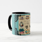 Vintager Teekessel und Teekessel Tasse (Vorderseite Links)