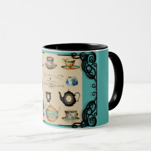 Vintager Teekessel und Teekessel Tasse
