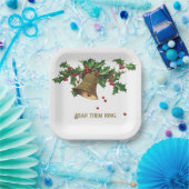 Vintager Teig von Holly, Goldglocke und Berries Pappteller (Party)