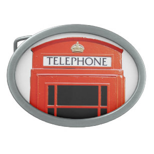 Vintager Telefon-Stand Ovale Gürtelschnalle
