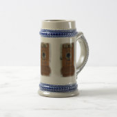 Vintager Telefonstein Bierglas (VorderseiteRechts)