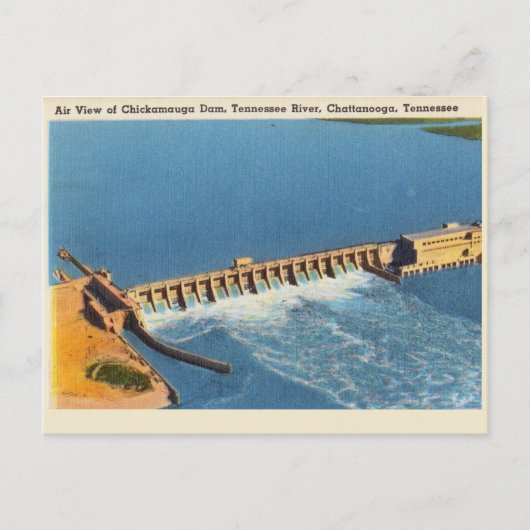Vintager Tennessee-Fluss, Chattanooga, Tennessee Postkarte (Vorderseite)